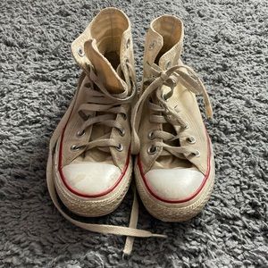 Cream High Top Converse